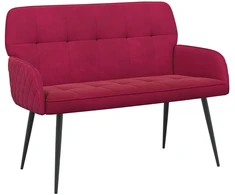 Dvivietė sofa su metalinėmis kojelėmis 2 vietos Vyno raudona