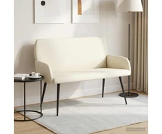 Dvivietė sofa su metalinėmis kojelėmis 2 vietos Kreminė