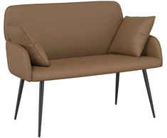 Dvivietė sofa su metalinėmis kojelėmis 2 vietos Kapučino