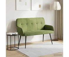 Dvivietė sofa su metalinėmis kojelėmis 2 vietos Šviesiai žalia