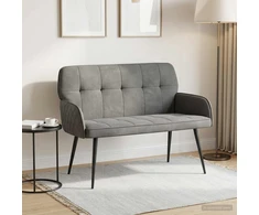 Dvivietė sofa su metalinėmis kojelėmis 2 vietos Tamsiai pilka