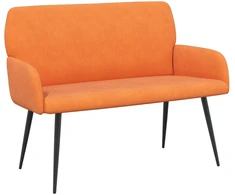 Dvivietė sofa su metalinėmis kojelėmis 2 vietos Oranžinė