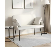 Dvivietė sofa su metalinėmis kojelėmis 2 vietos Balta