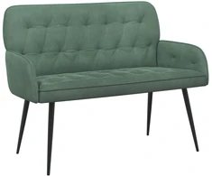 Dvivietė sofa su metalinėmis kojelėmis 2 vietos Jūrinė žalia