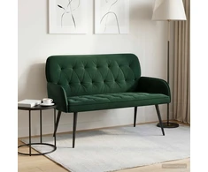 Dvivietė sofa su metalinėmis kojelėmis 2 vietos Tamsiai žalia