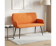 Dvivietė sofa su metalinėmis kojelėmis 2 vietos Oranžinė