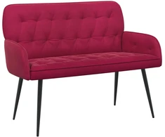 Dvivietė sofa su metalinėmis kojelėmis 2 vietos Vyno raudona