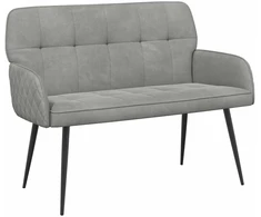 Dvivietė sofa su metalinėmis kojelėmis 2 vietos Šviesiai pilka