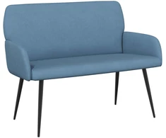 Dvivietė sofa su metalinėmis kojelėmis 2 vietos Mėlyna