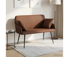 Dvivietė sofa su metalinėmis kojelėmis 2 vietos Ruda