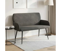 Dvivietė sofa su metalinėmis kojelėmis 2 vietos Tamsiai pilka