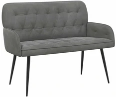 Dvivietė sofa su metalinėmis kojelėmis 2 vietos Tamsiai pilka