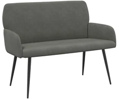 Dvivietė sofa su metalinėmis kojelėmis 2 vietos Tamsiai pilka