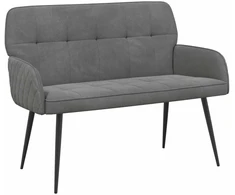 Dvivietė sofa su metalinėmis kojelėmis 2 vietos Tamsiai pilka