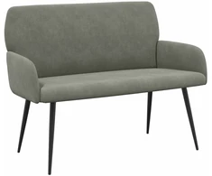 Dvivietė sofa su metalinėmis kojelėmis 2 vietos Šviesiai pilka