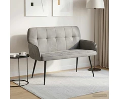 Dvivietė sofa su metalinėmis kojelėmis 2 vietos Šviesiai pilka