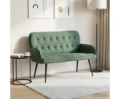 Dvivietė sofa su metalinėmis kojelėmis 2 vietos Jūrinė žalia