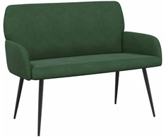 Dvivietė sofa su metalinėmis kojelėmis 2 vietos Tamsiai žalia