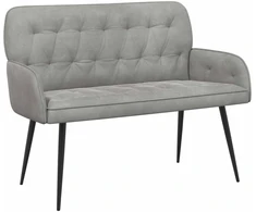 Dvivietė sofa su metalinėmis kojelėmis 2 vietos Šviesiai pilka