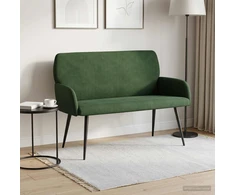 Dvivietė sofa su metalinėmis kojelėmis 2 vietos Tamsiai žalia