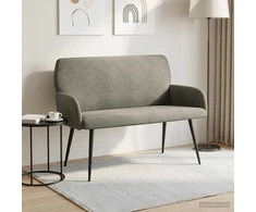 Dvivietė sofa su metalinėmis kojelėmis 2 vietos Šviesiai pilka