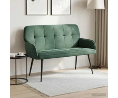Dvivietė sofa su metalinėmis kojelėmis 2 vietos Jūrinė žalia