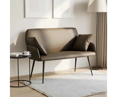 Dvivietė sofa su metalinėmis kojelėmis 2 vietos Pilka