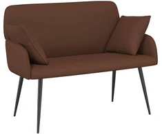 Dvivietė sofa su metalinėmis kojelėmis 2 vietos Ruda
