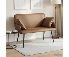 Dvivietė sofa su metalinėmis kojelėmis 2 vietos Kapučino