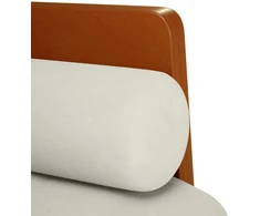 Dvivietė sofa su pagalvėlėmis, kreminės spalvos, 110 cm, aksomas