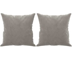 Dvivietė sofa su pagalvėmis, šviesiai pilka, 120cm, aksomas