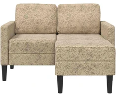 Dvivietė sofa su šezlongu, L formos, šviesiai pilka, 125 cm, dirbtinė oda