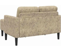 Dvivietė sofa su šezlongu, L formos, šviesiai pilka, 125 cm, dirbtinė oda