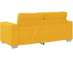 Dvivietė sofa, šviesiai geltona, 180x77x82 cm, velvetas, audinys