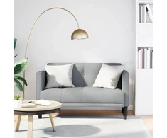 Dvivietė sofa, šviesiai pilka, 111 cm, audinys