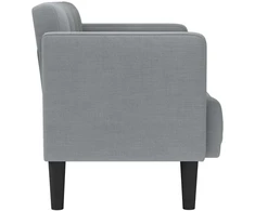Dvivietė sofa, šviesiai pilka, 111 cm, audinys