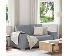 Dvivietė sofa, šviesiai pilka, 160x78x84 cm, audinys
