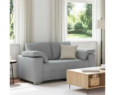 Dvivietė sofa Šviesiai pilka 160 cm audinys