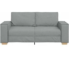 Dvivietė sofa, šviesiai pilka, 180x78x84 cm, audinys