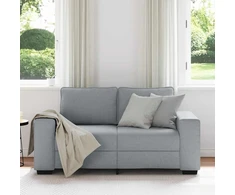 Dvivietė sofa, šviesiai pilka, 160x77x82 cm, audinys