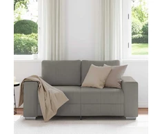Dvivietė sofa, šviesiai pilka, 160x77x82 cm, velvetas, audinys