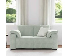 Dvivietė sofa, šviesiai pilka, 160x77x82 cm, aksomas