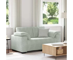 Dvivietė sofa, šviesiai pilka, 160x77x82 cm, aksomas