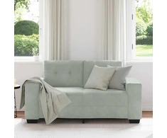 Dvivietė sofa, šviesiai pilka, 160x77x82 cm, aksomas
