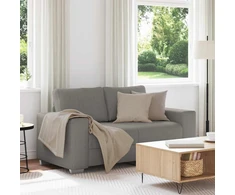 Dvivietė sofa, šviesiai pilka, 160x77x82 cm, velvetas, audinys