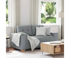 Dvivietė sofa, šviesiai pilka, 160x77x82 cm, audinys
