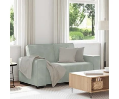 Dvivietė sofa, šviesiai pilka, 160x78x84 cm, aksomas