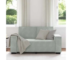 Dvivietė sofa, šviesiai pilka, 160x78x84 cm, aksomas