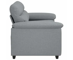Dvivietė sofa, šviesiai pilka, 160x81x84 cm, audinys