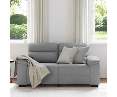 Dvivietė sofa, šviesiai pilka, 160x81x84 cm, audinys